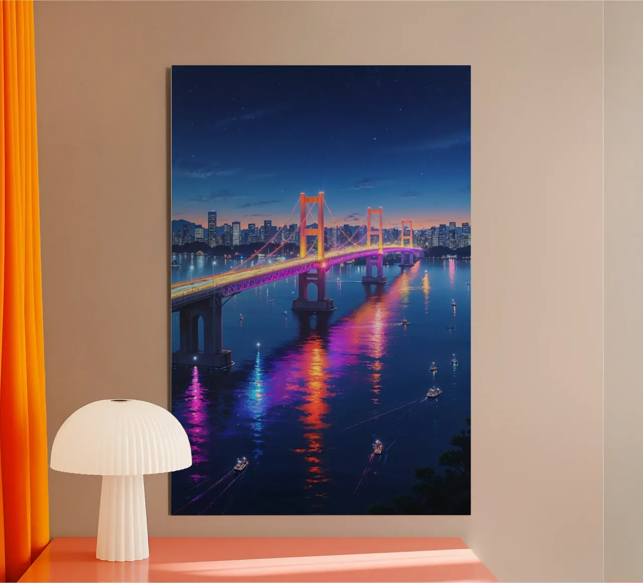 A Dreamlike View of Rainbow Bridge alluminio dibond da AlbertKlee
