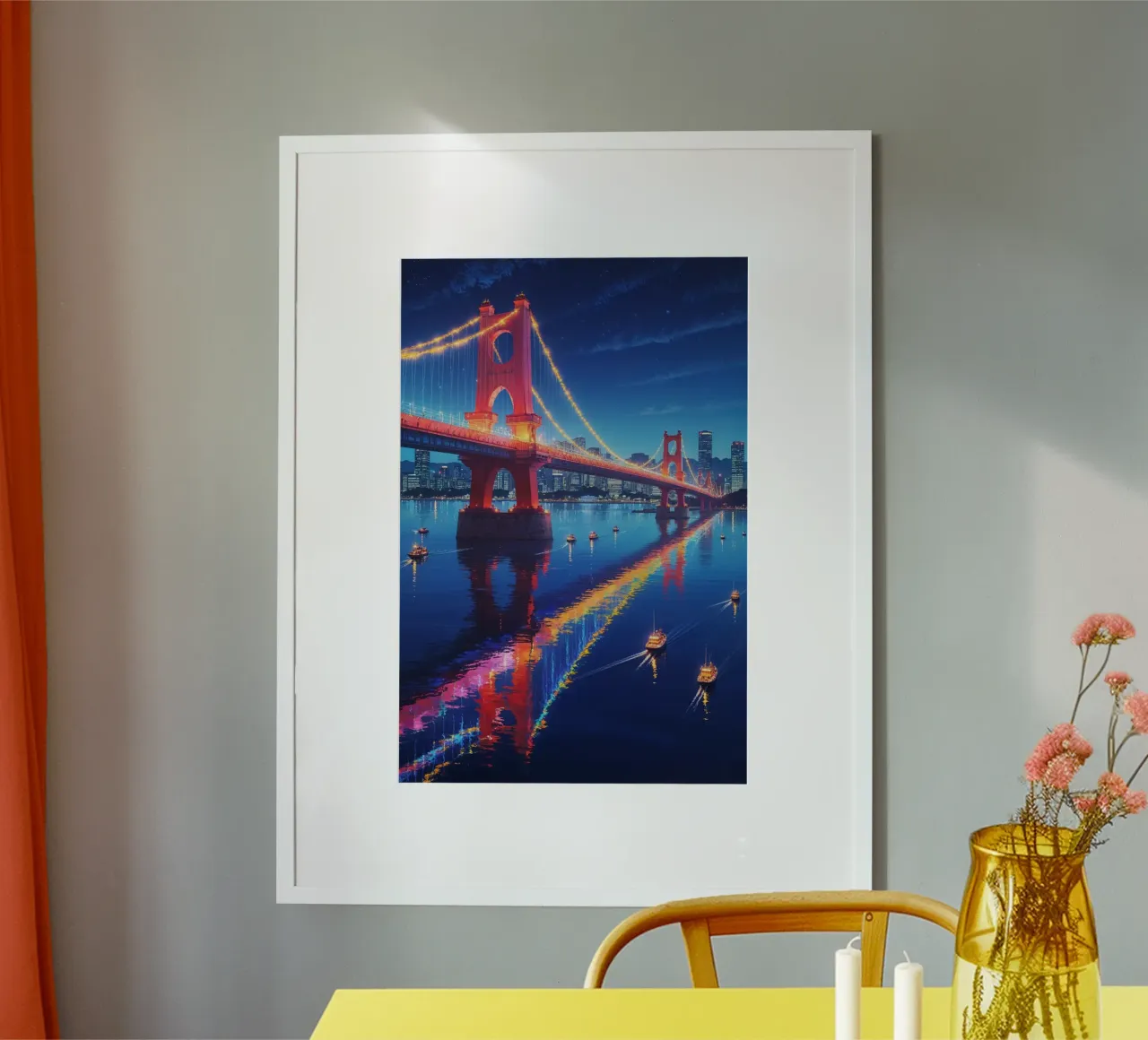 Tokyo’s Rainbow Bridge – A Symphony of Colors poster da AlbertKlee