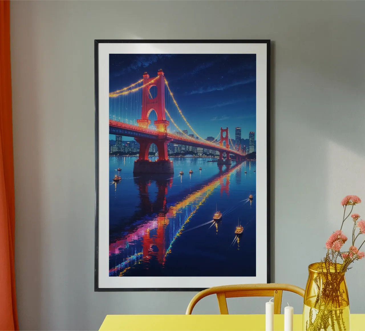 Tokyo’s Rainbow Bridge – A Symphony of Colors poster da AlbertKlee