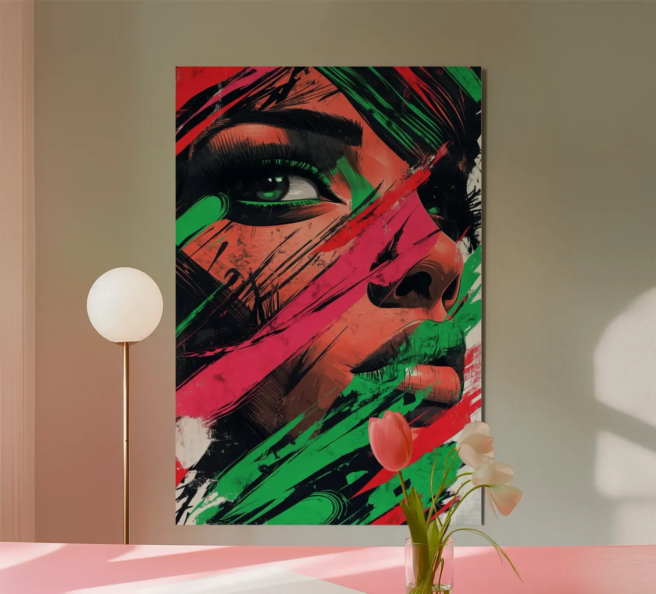 Torn reality - a view through colour and structure alu-dibond by melipo-art
