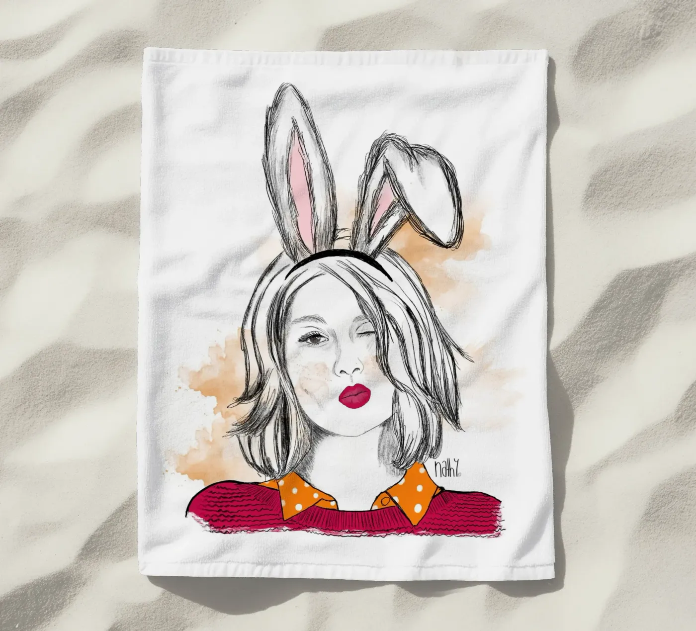 Miss easter bunny telo mare da Nathys_illustration