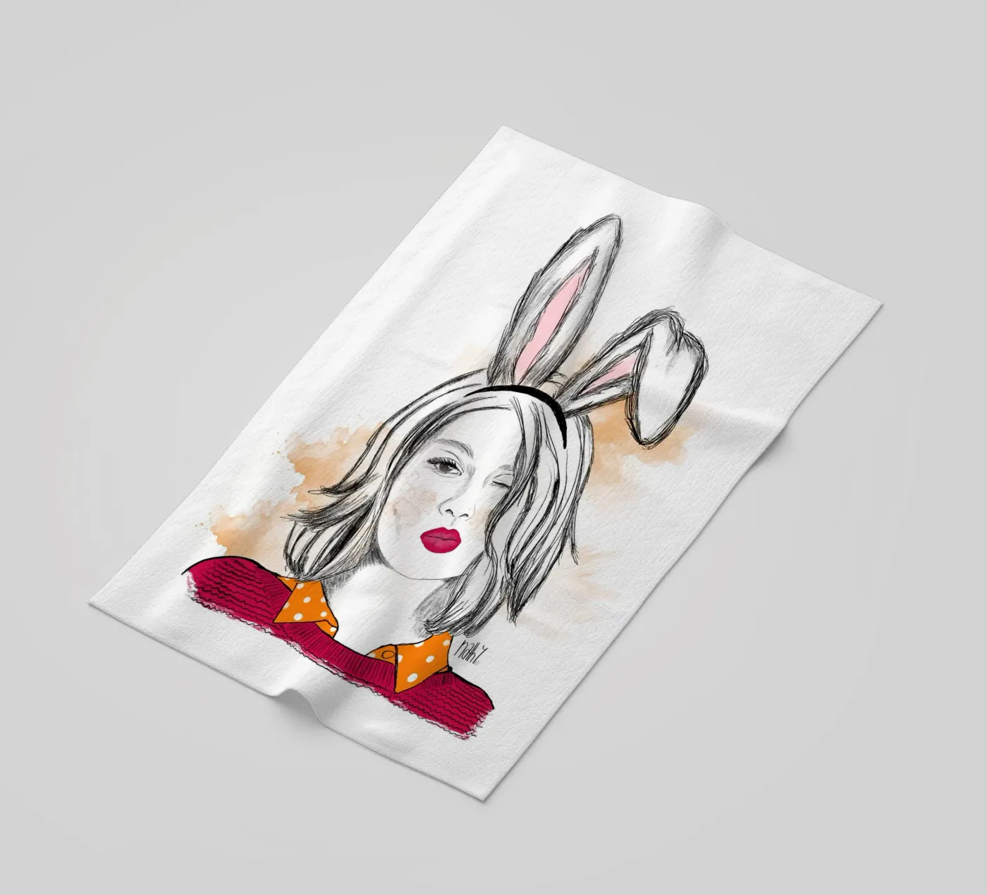 Miss easter bunny telo mare da Nathys_illustration