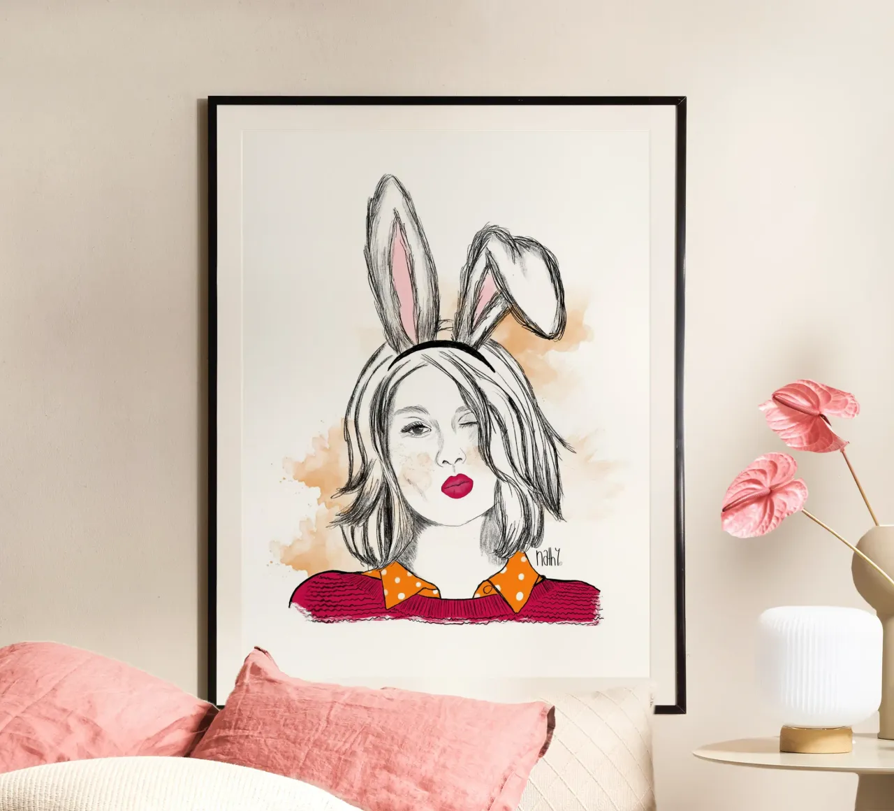 Miss easter bunny poster da Nathys_illustration