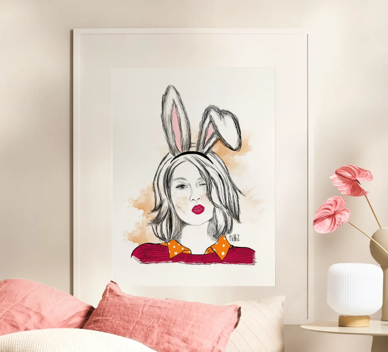 Miss easter bunny poster da Nathys_illustration