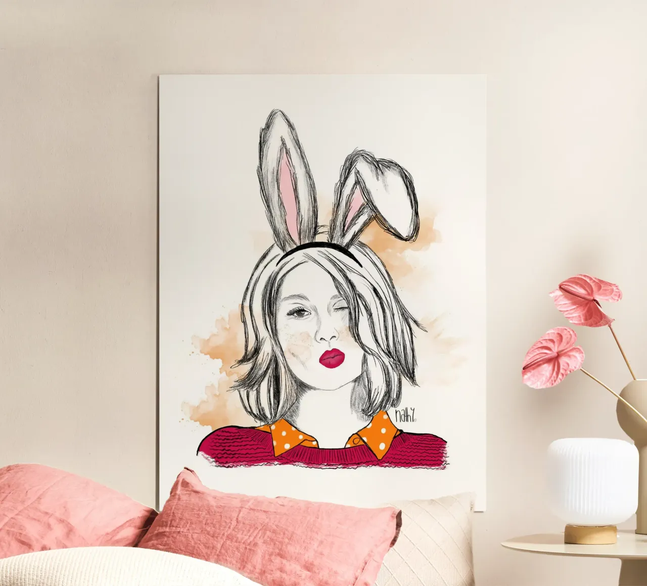 Miss easter bunny poster da Nathys_illustration