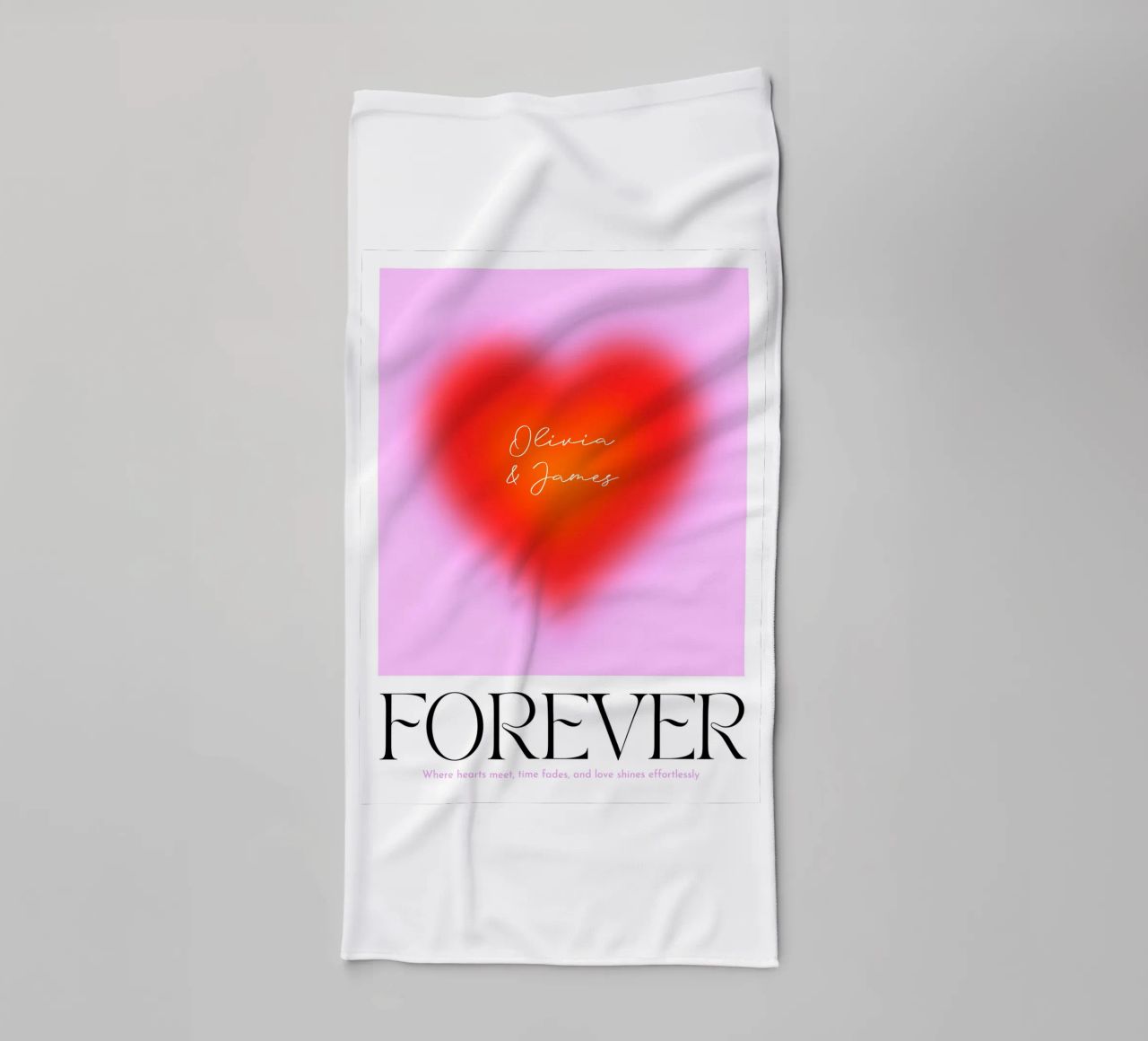 L'AMOUR ÉTERNEL serviette de bain de Dominique Vari Words