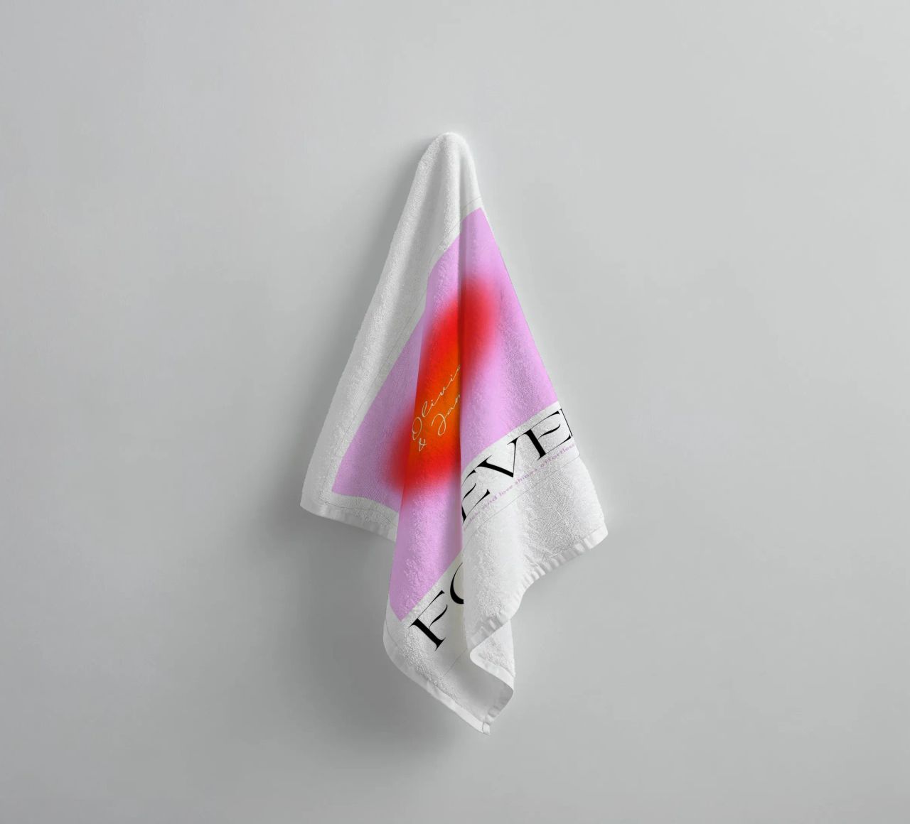 L'AMOUR ÉTERNEL serviette de bain de Dominique Vari Words