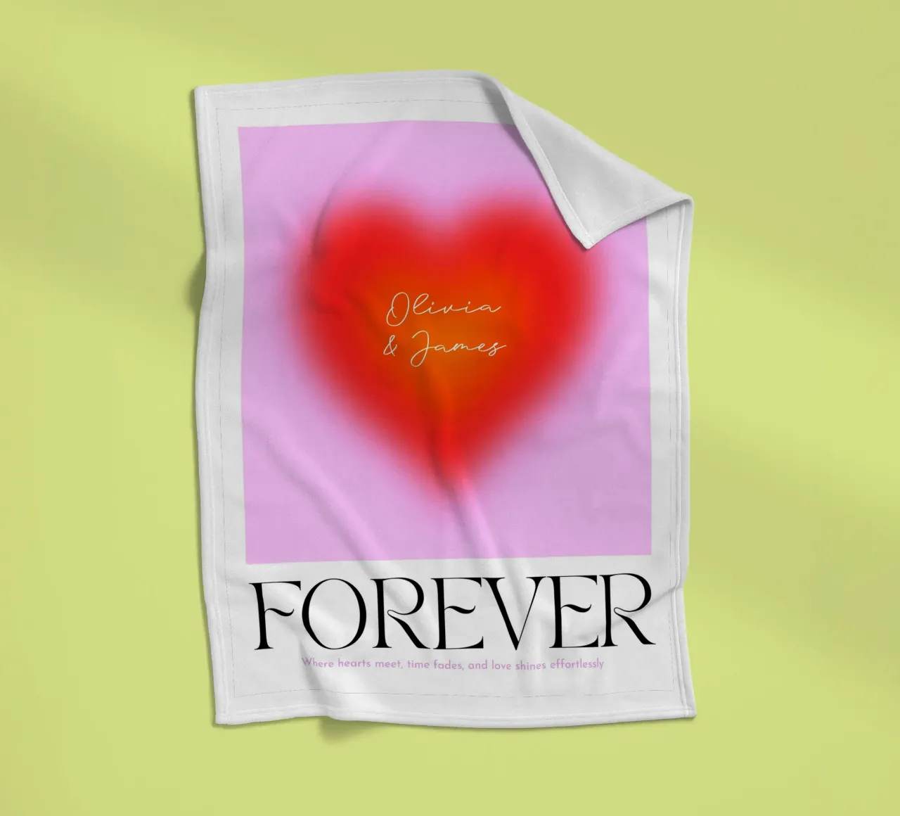 FÜR IMMER LIEBE Fleecedecke von Dominique Vari Words