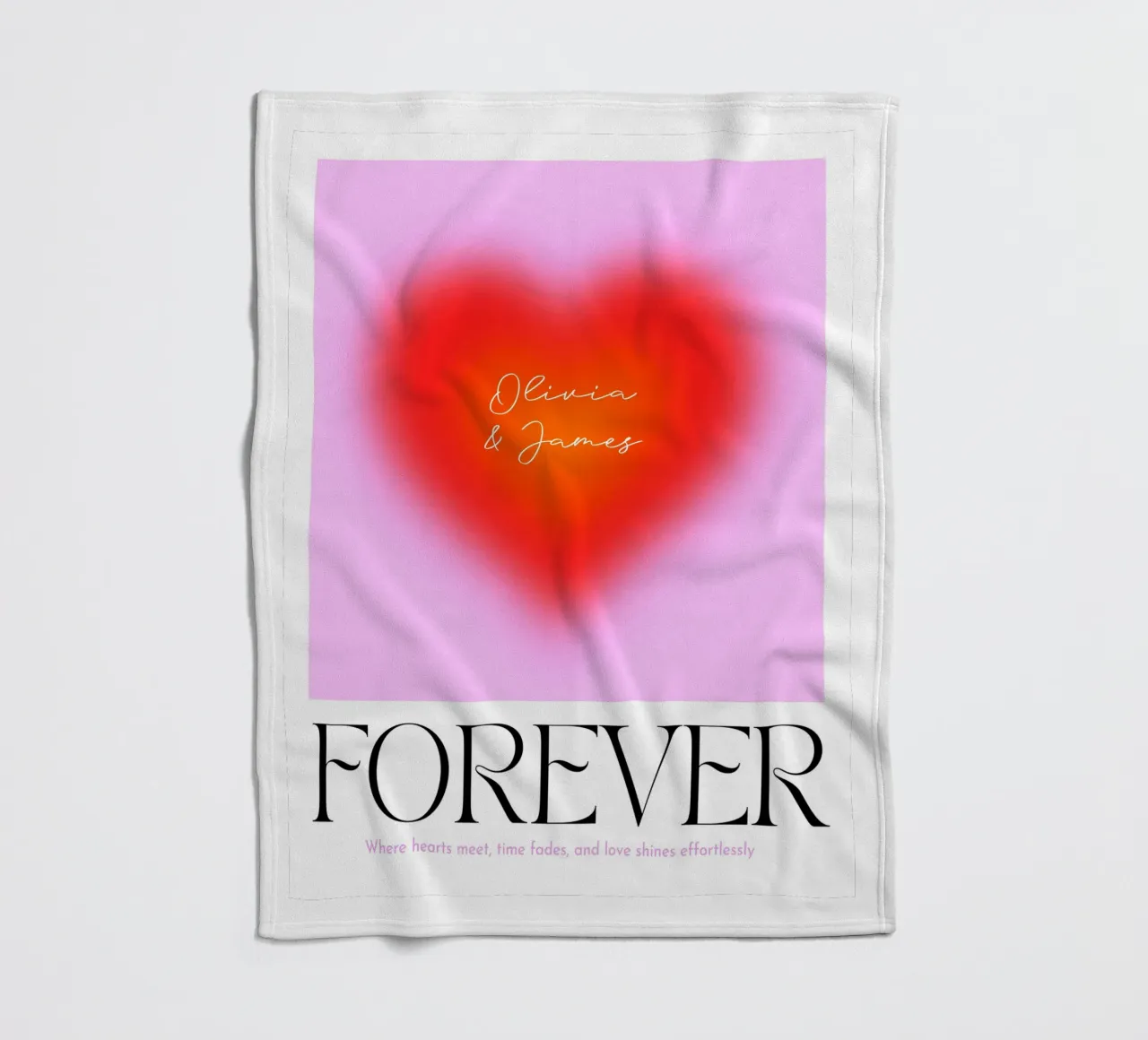FÜR IMMER LIEBE Fleecedecke von Dominique Vari Words