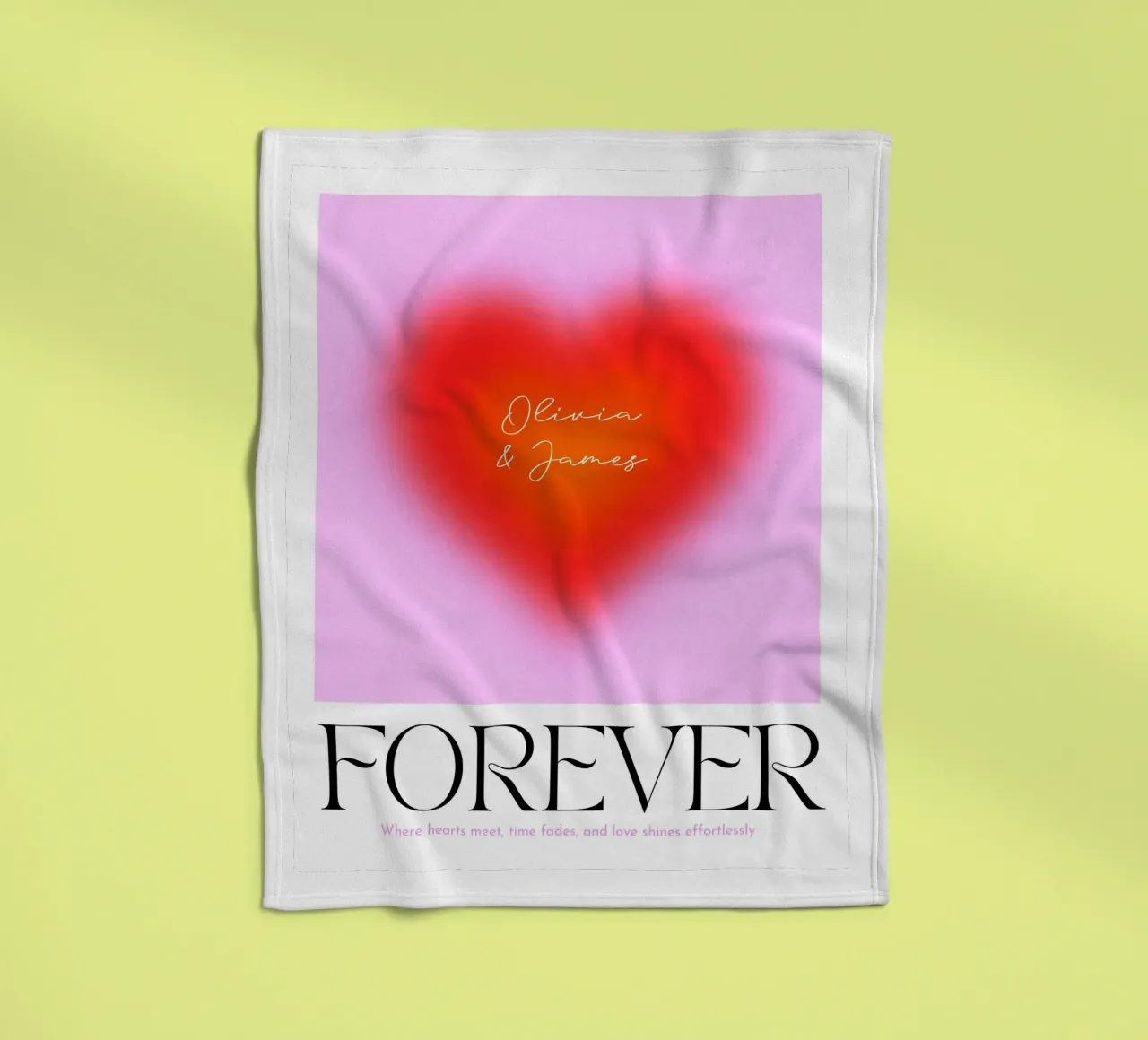 FÜR IMMER LIEBE Fleecedecke von Dominique Vari Words