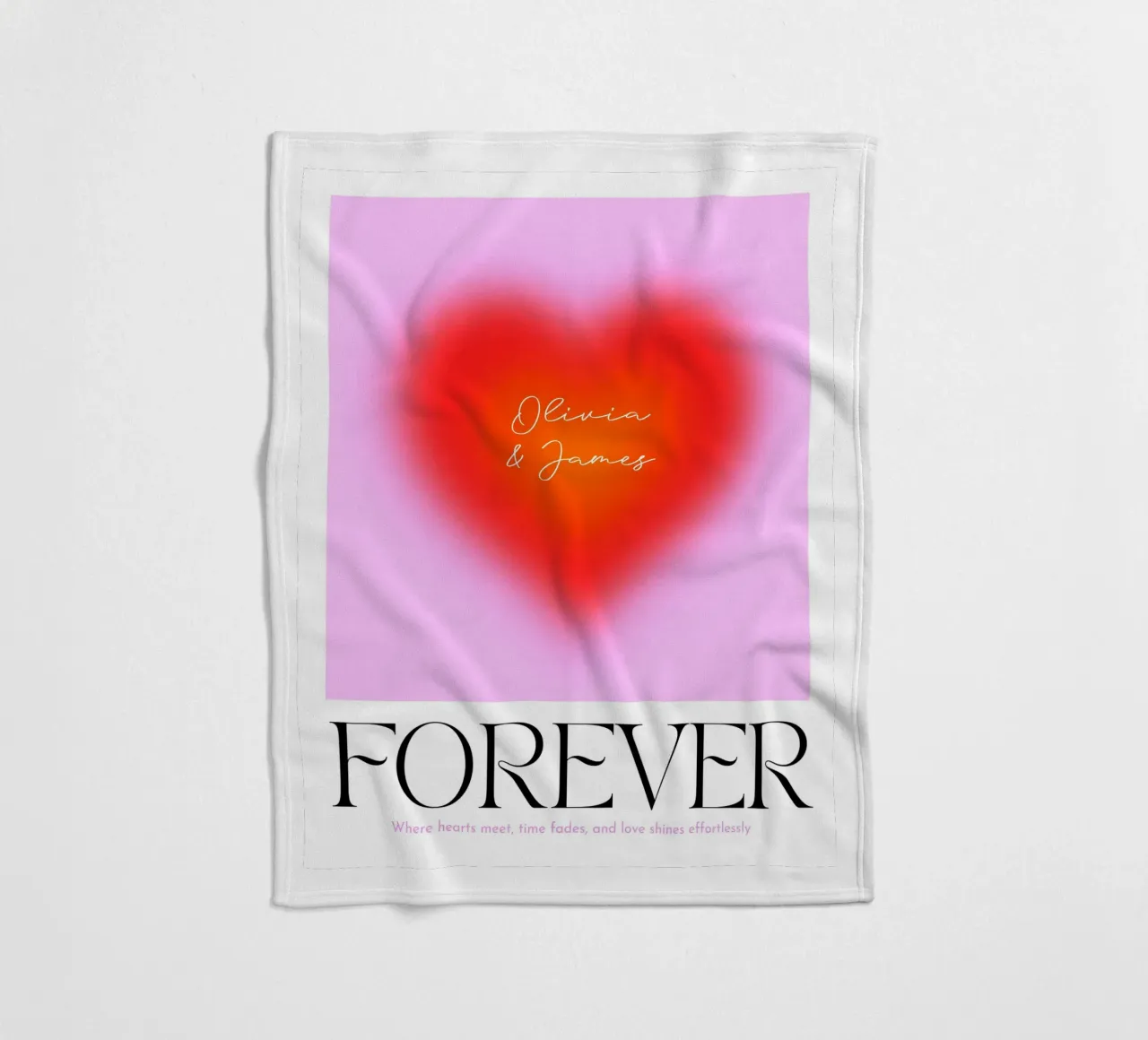 FÜR IMMER LIEBE Fleecedecke von Dominique Vari Words