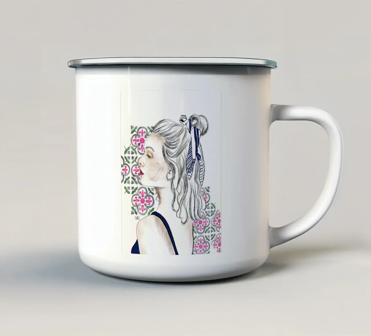 belle de soir tazza in smalto da Nathys_illustration