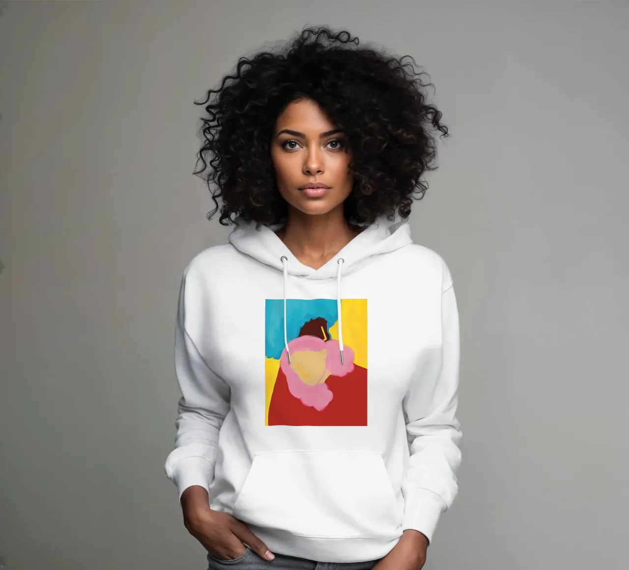 Due in rosso felpa con cappuccio da tainah negreiros