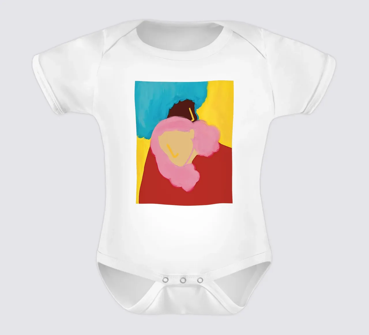 Due in rosso body neonato maniche corte da tainah negreiros
