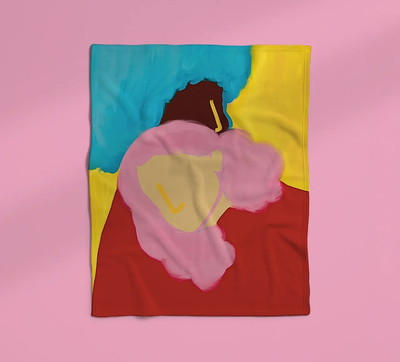 Due in rosso coperta in pile da tainah negreiros