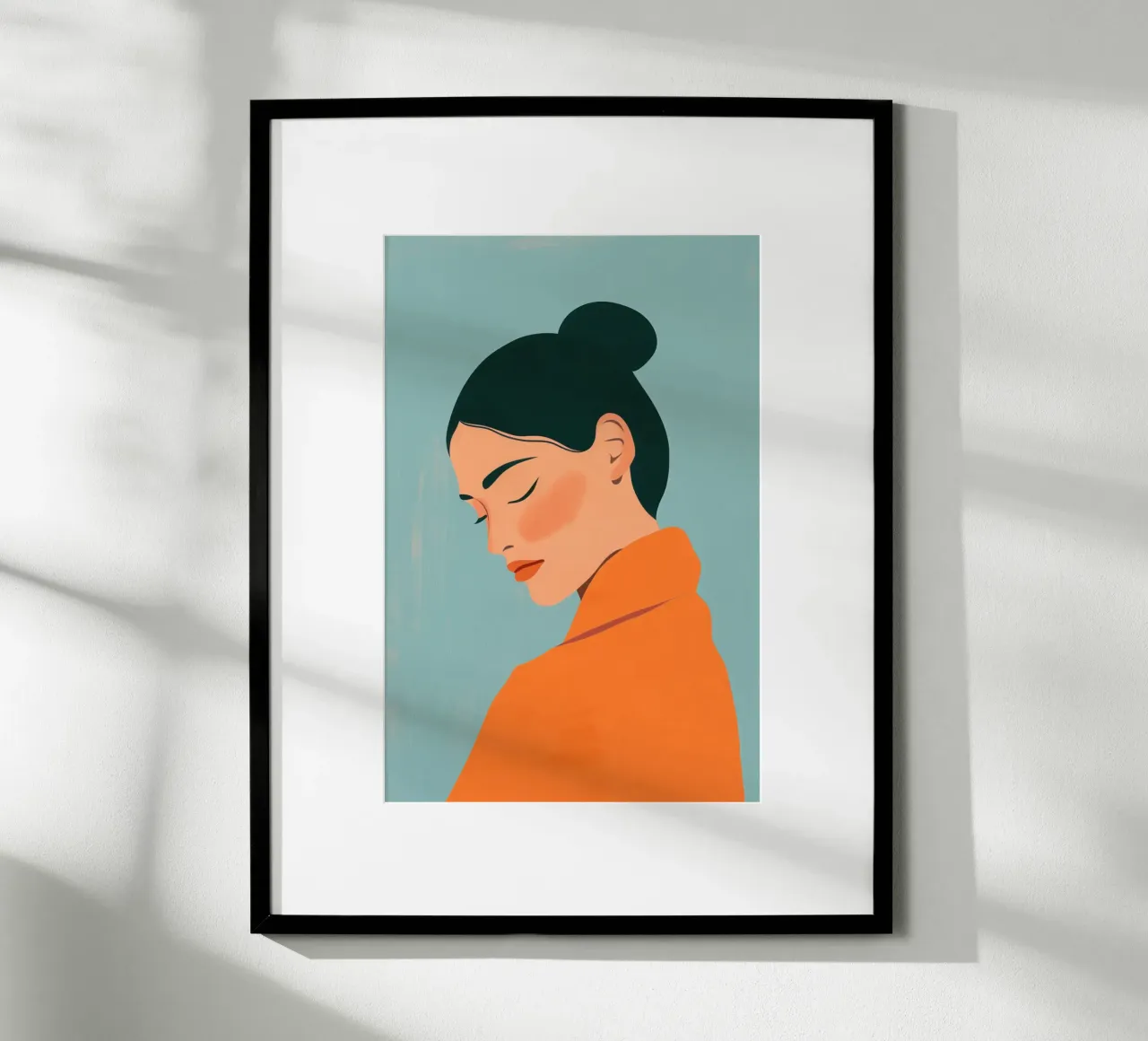Ritratto di donna in un momento di silenzio poster da Autofocus