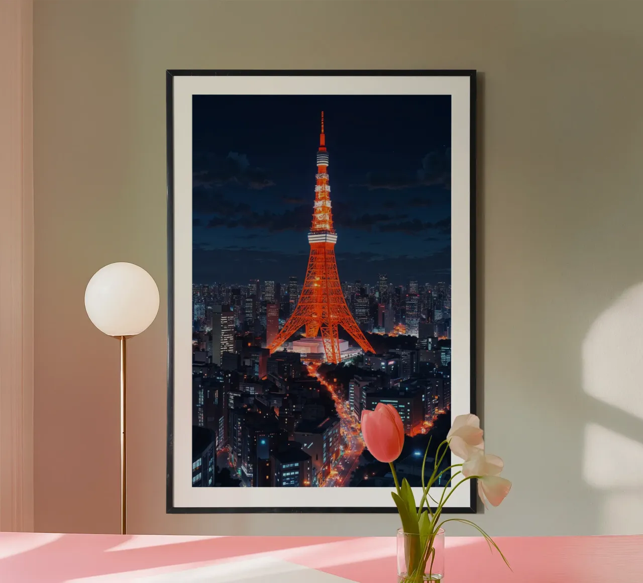 Tokyo Tower’s Radiant Glow in a Majestic Night View poster da AlbertKlee