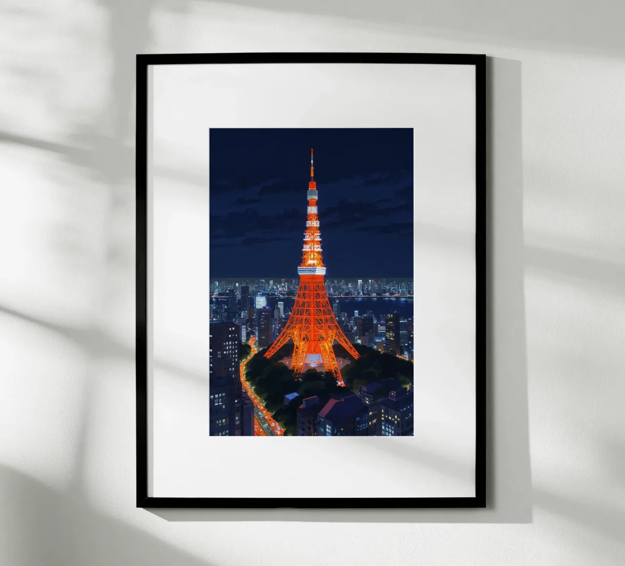 A Stunning Hyperrealistic Portrait of Tokyo Tower at Night poster da AlbertKlee