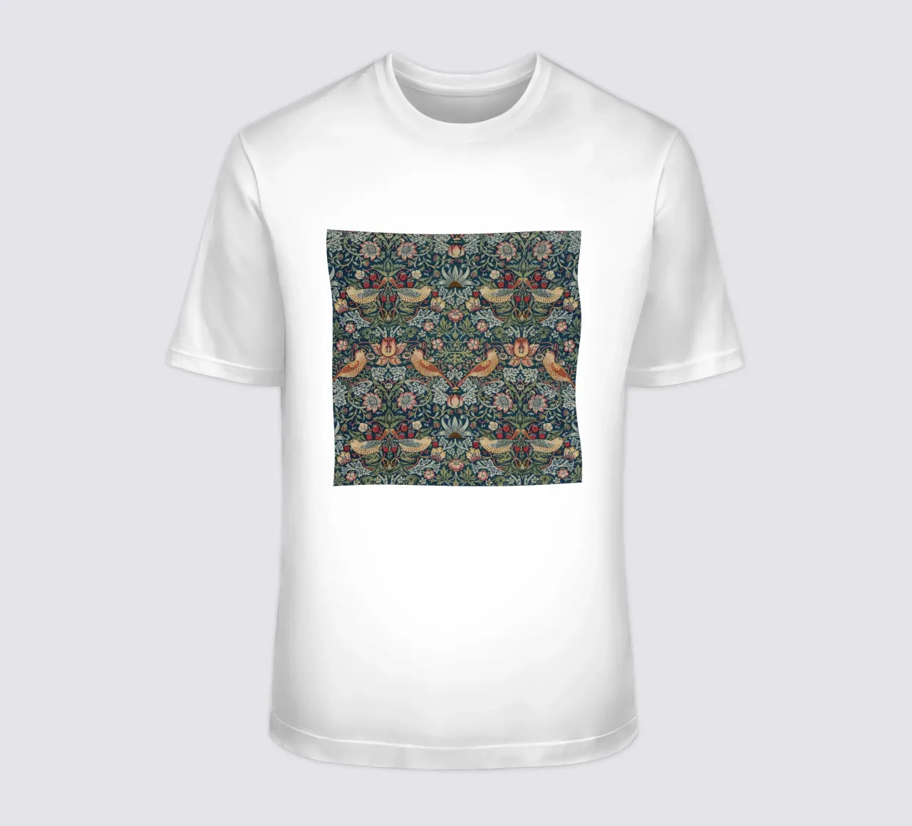 William Morris - Strawberry Thief pattern t-shirt by William Store