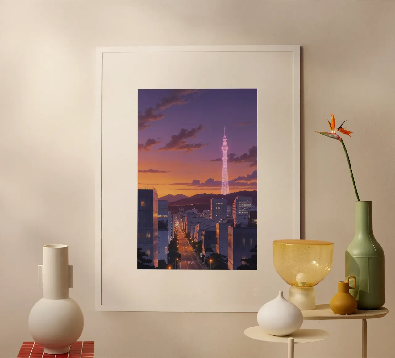 Golden Hour Over Roppongi Hills poster da AlbertKlee