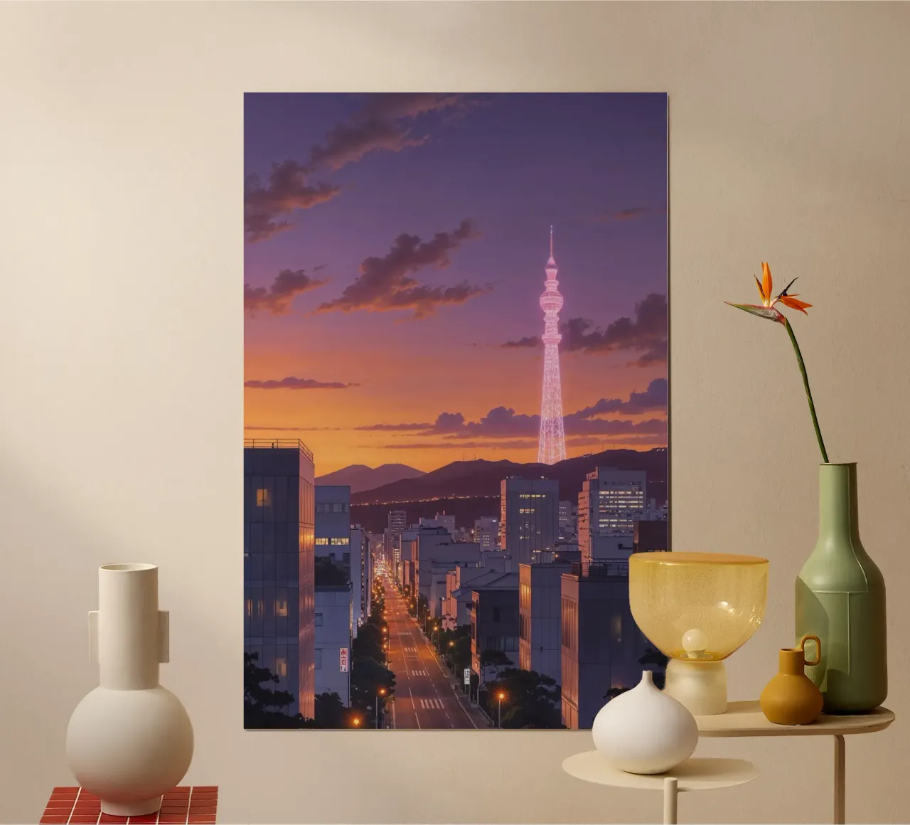 Golden Hour Over Roppongi Hills poster da AlbertKlee