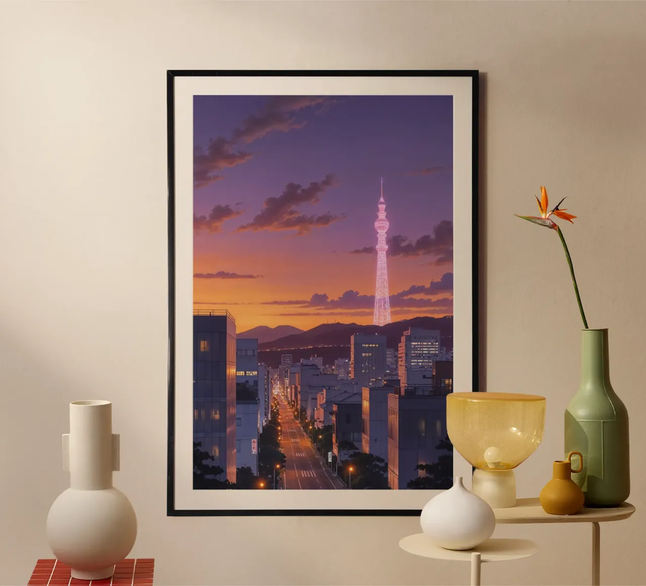Golden Hour Over Roppongi Hills poster da AlbertKlee