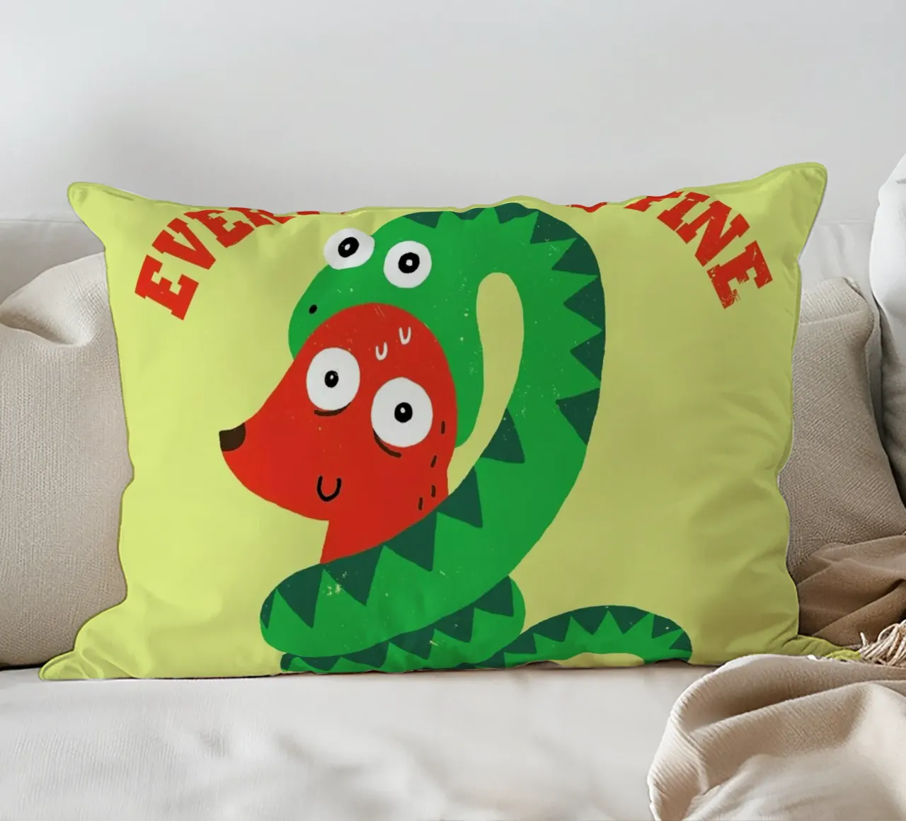 Everything Is Fine cuscino da DinoMike