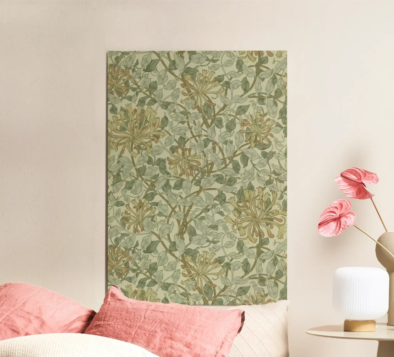 William Morris - Motivo del caprifoglio poster con telaio in plastica da William Store