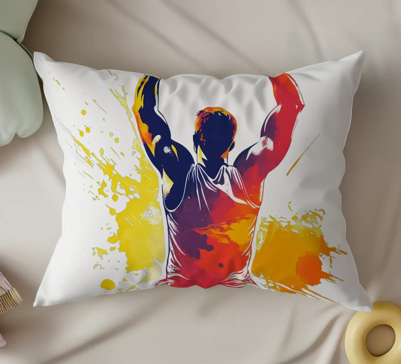 Atleet in overwinningspose Trending Now kussen van Urban Life