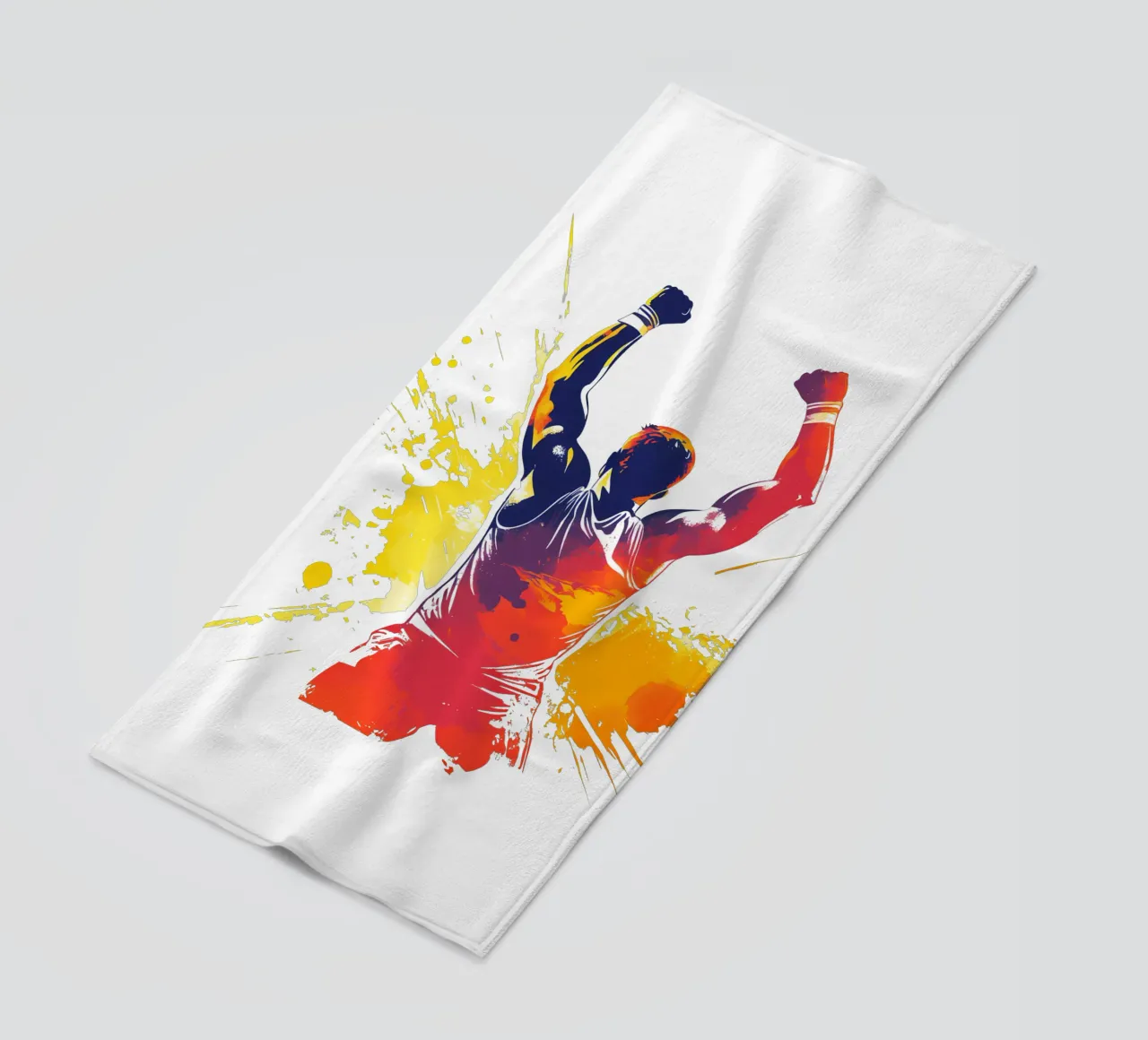 Atleet in overwinningspose Trending Now strandhanddoek van Urban Life