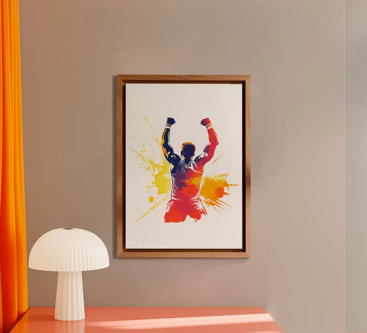 Atleet in overwinningspose Trending Now aluminium-dibond van Urban Life