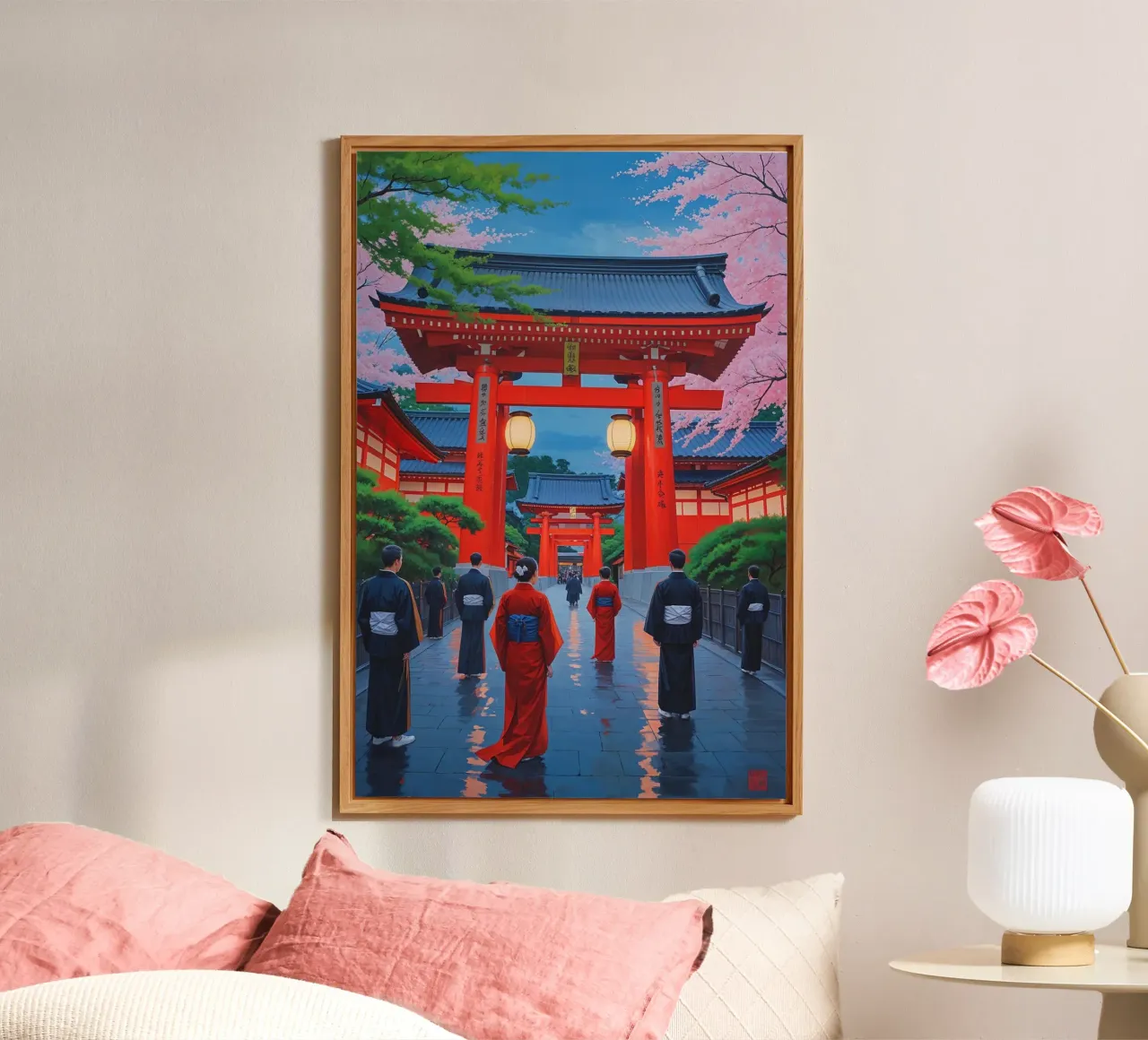 Torii Pathway at Sensoji Temple, Asakusa alluminio dibond da AlbertKlee
