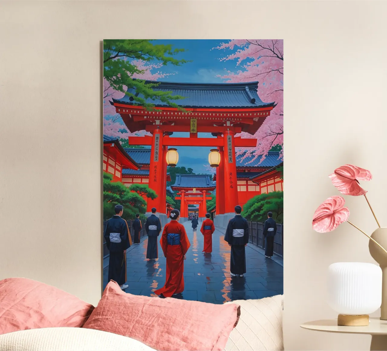 Torii Pathway at Sensoji Temple, Asakusa alluminio dibond da AlbertKlee