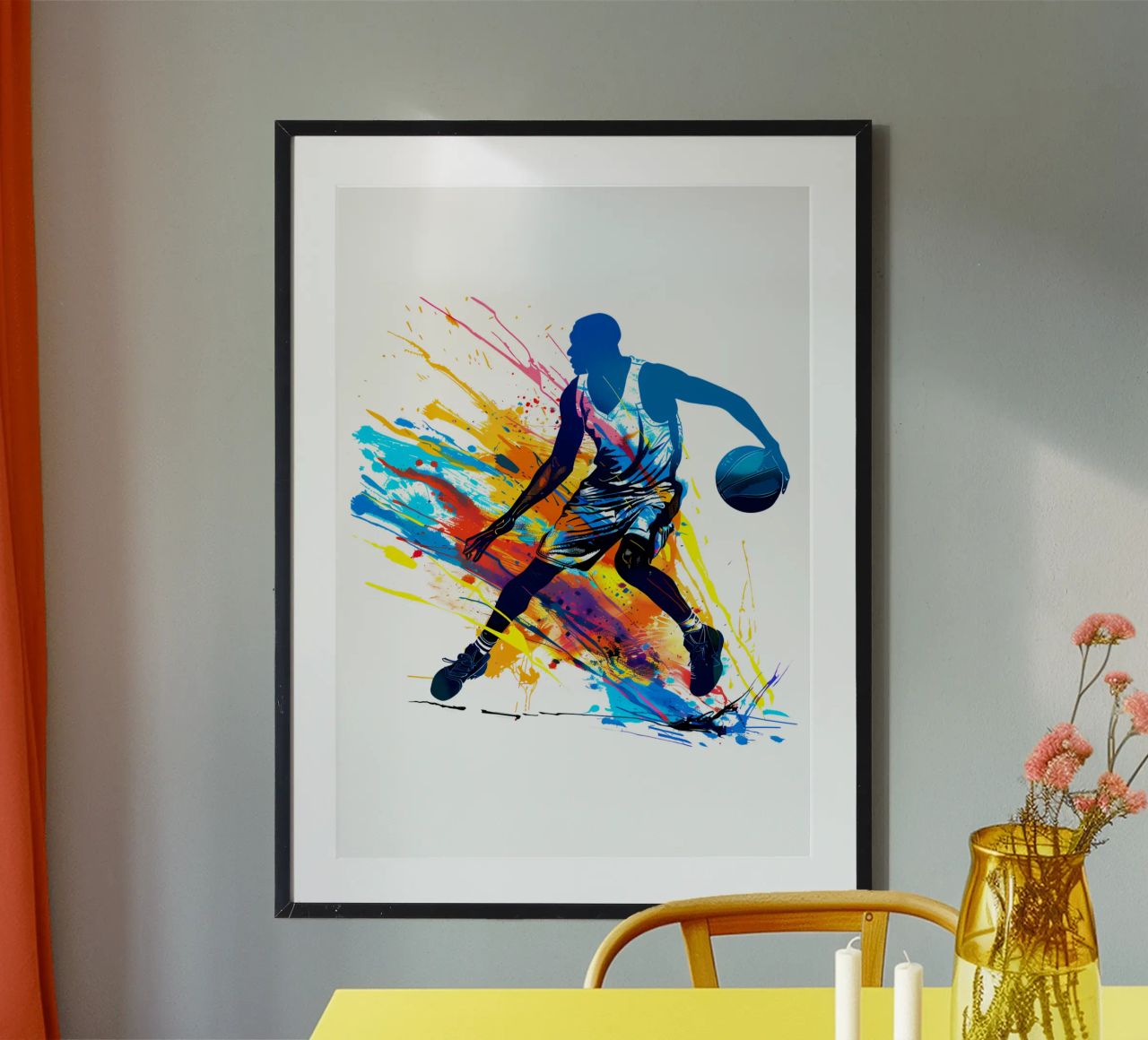 Illustration d'un joueur de basket-ball poster de Urban Life