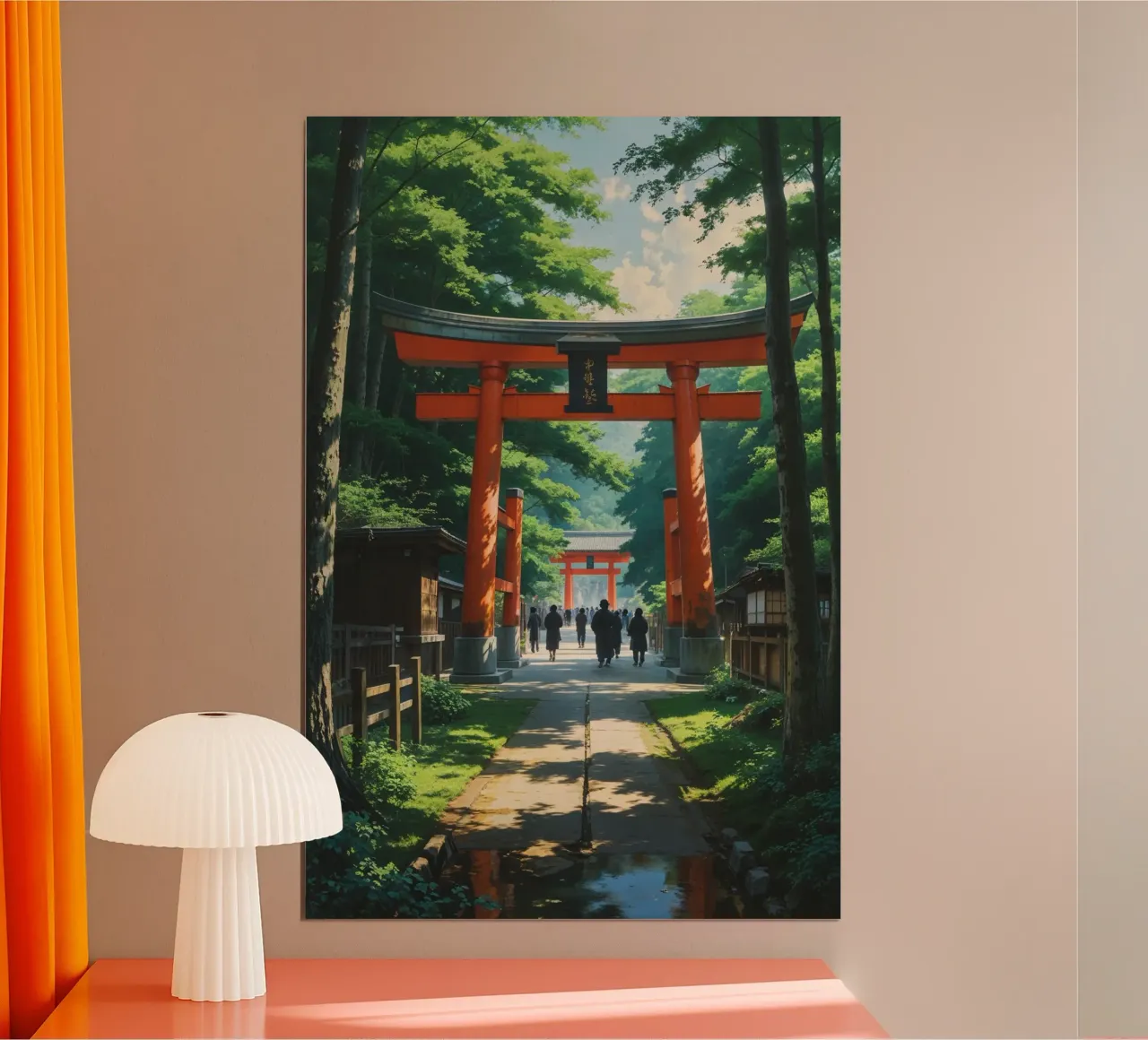 Tranquil Path Through Meiji Shrine's Torii Gates poster da AlbertKlee