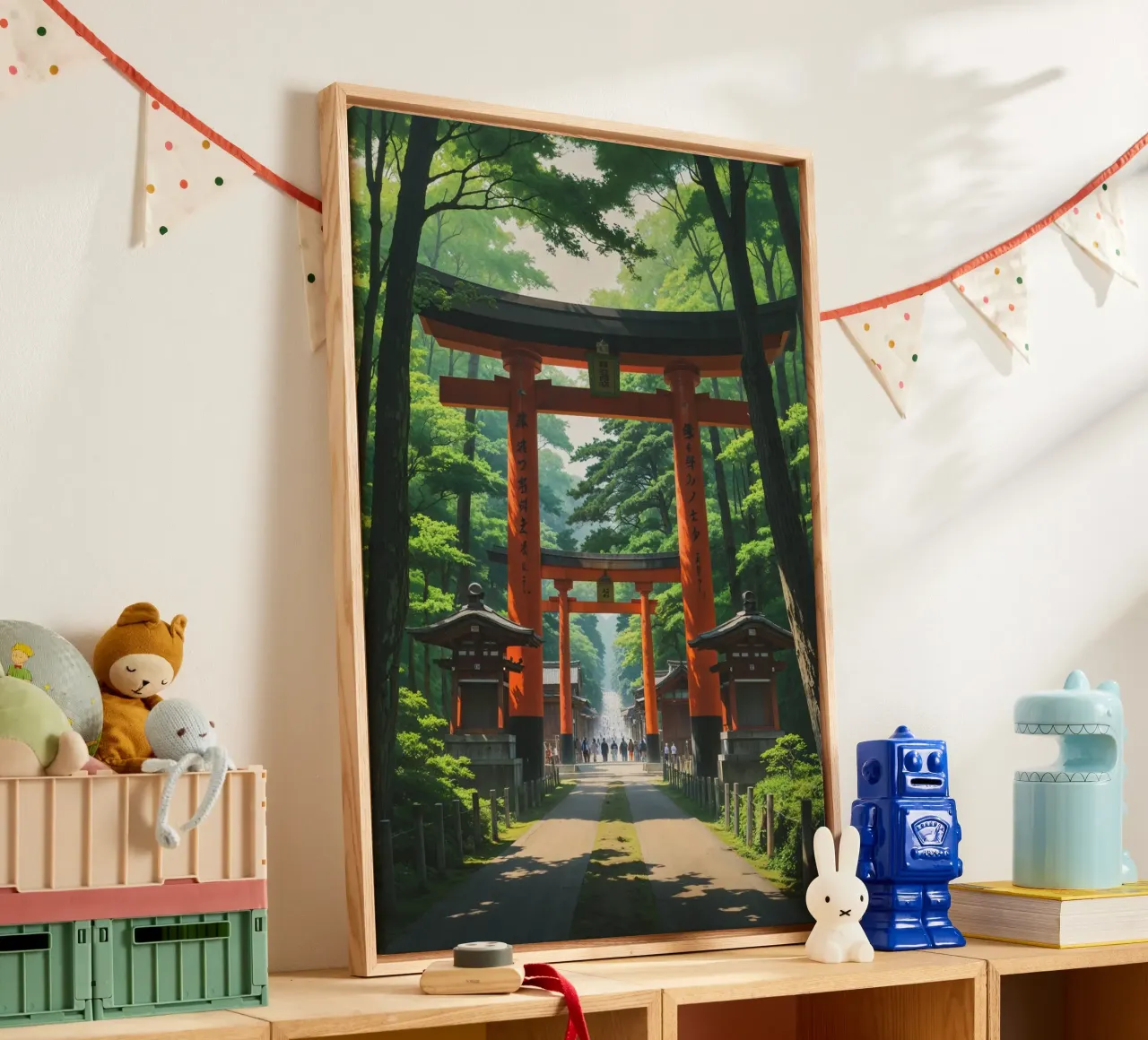 Mystical Passage Through Meiji Shrine's Torii Corridor canvas by AlbertKlee
