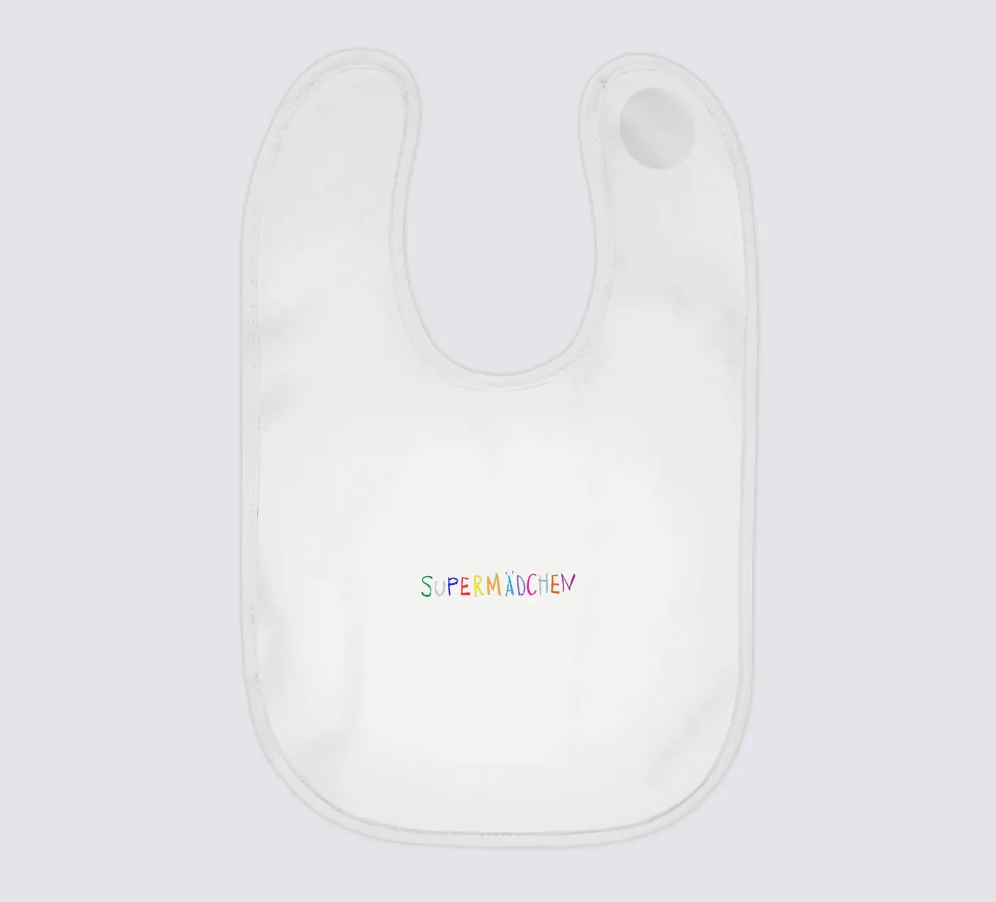 Supermädchen baby bib by Brushmeetspaper