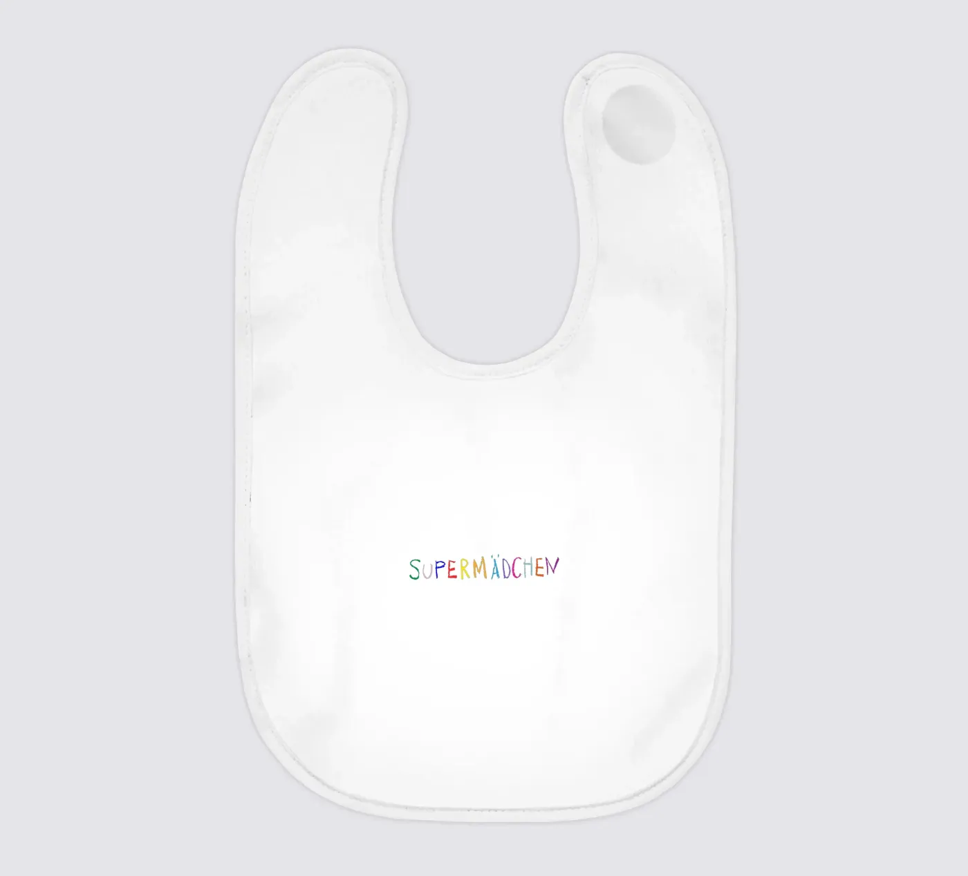 Supermädchen baby bib by Brushmeetspaper