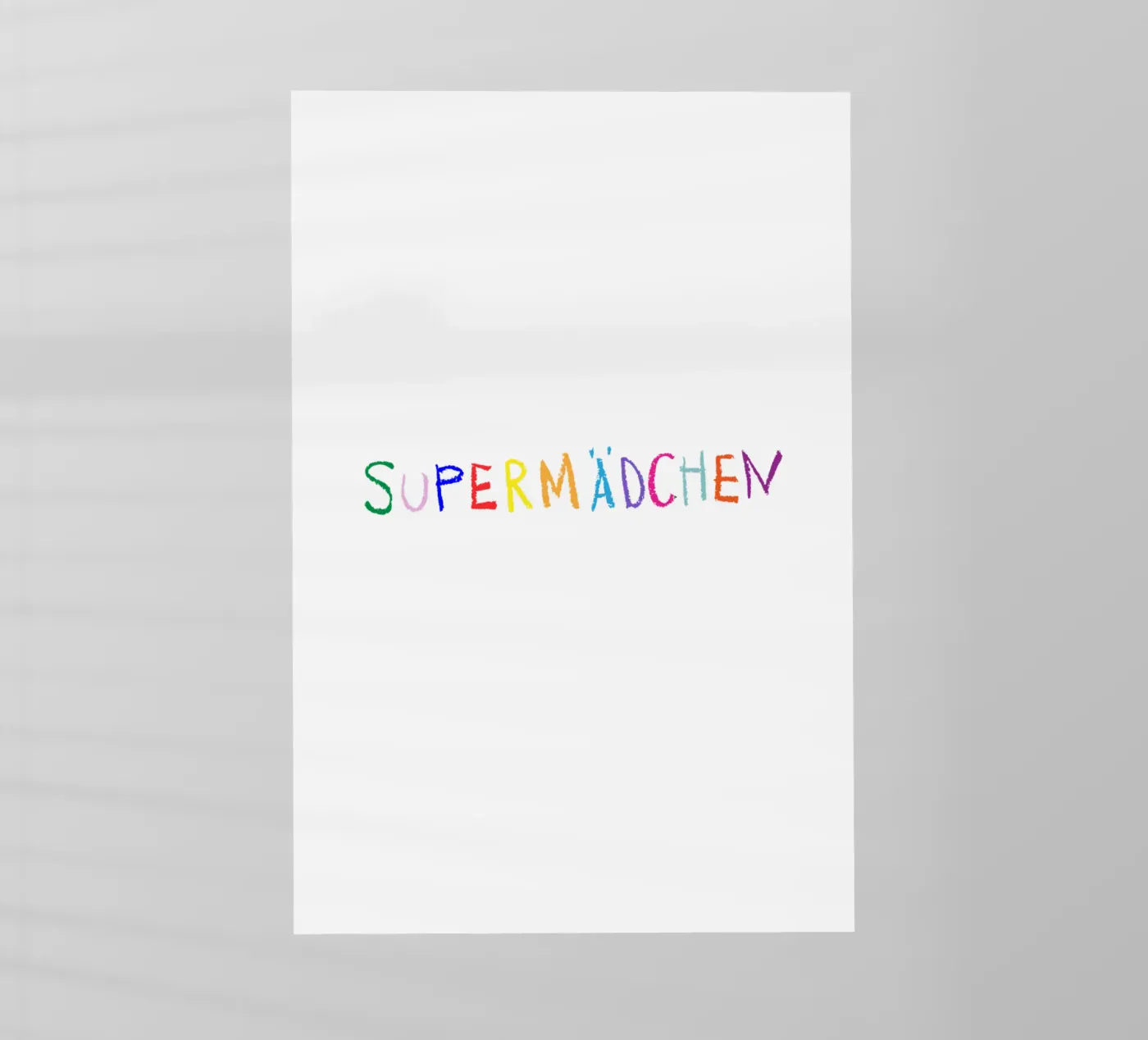 Supermädchen pellicola backlit da Brushmeetspaper
