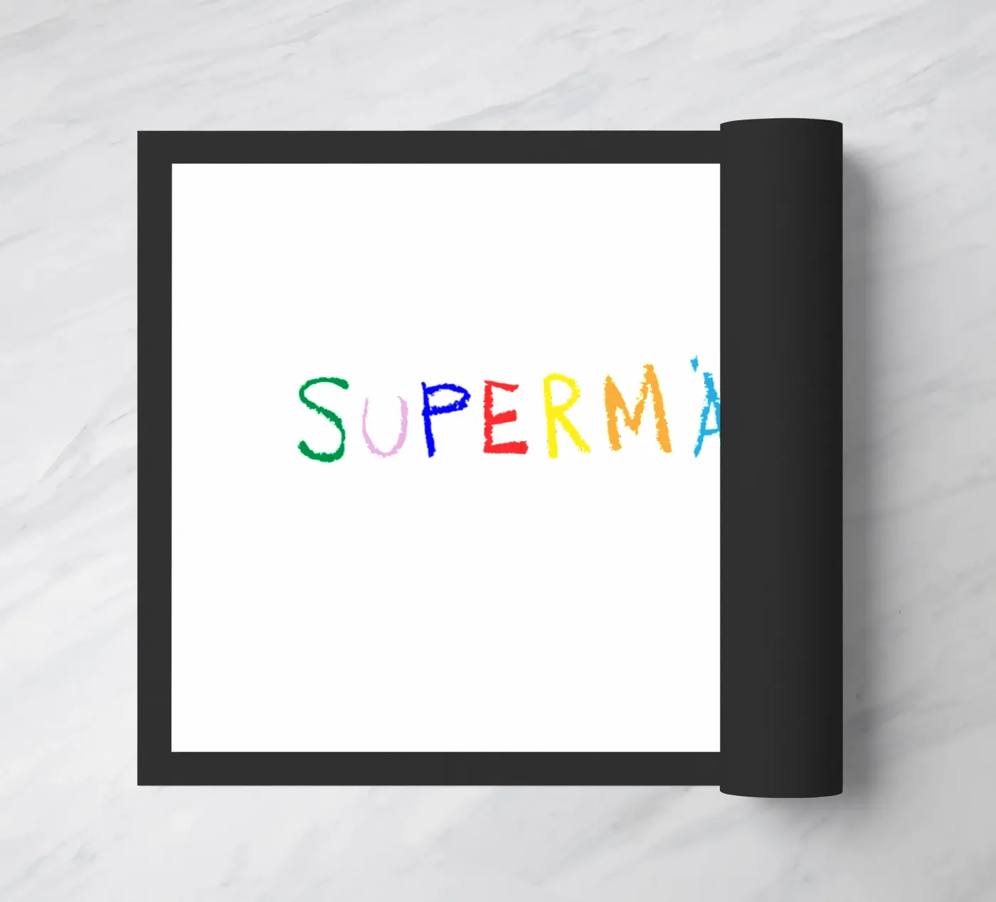 Supermädchen doormat by Brushmeetspaper