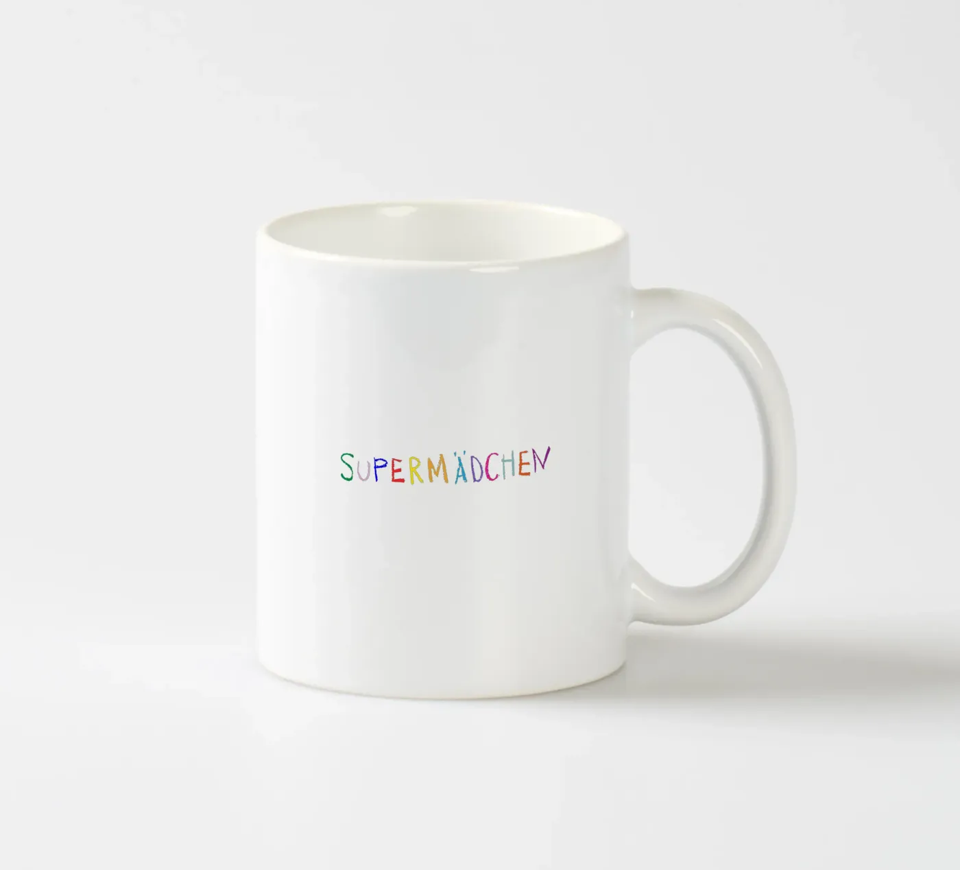 Supermädchen ceramic mug by Brushmeetspaper