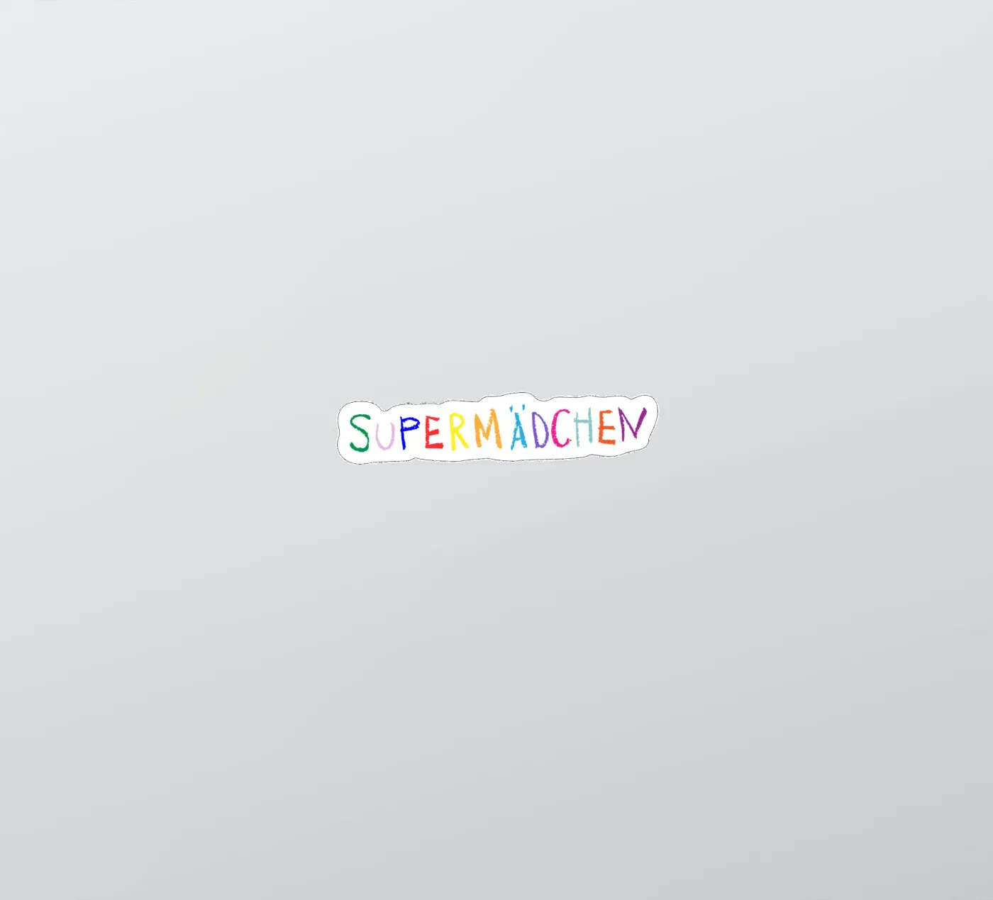 Supermädchen sticker van Brushmeetspaper