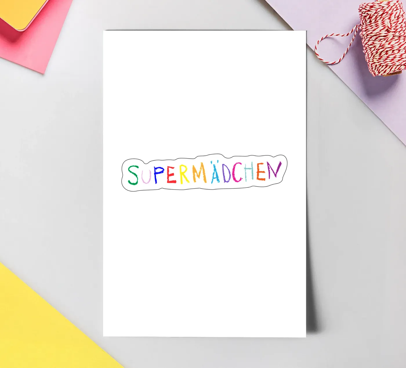 Supermädchen sticker sheet by Brushmeetspaper