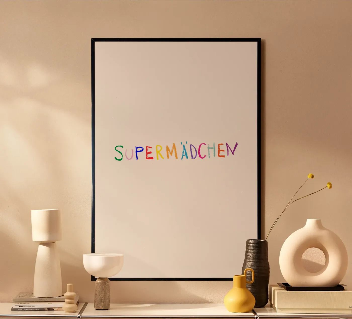Supermädchen poster van Brushmeetspaper
