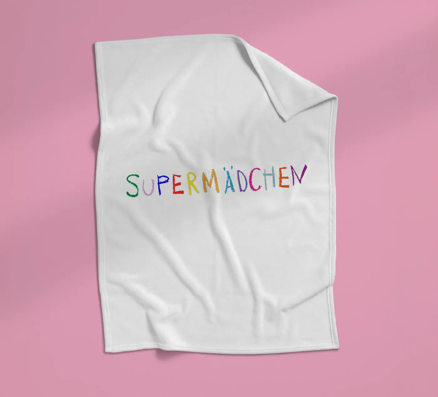 Supermädchen fleecedeken van Brushmeetspaper