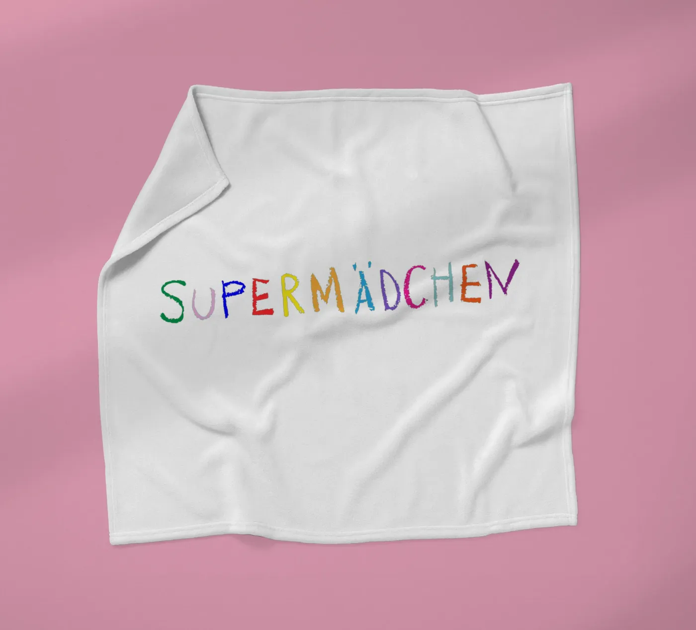 Supermädchen Fleecedecke von Brushmeetspaper
