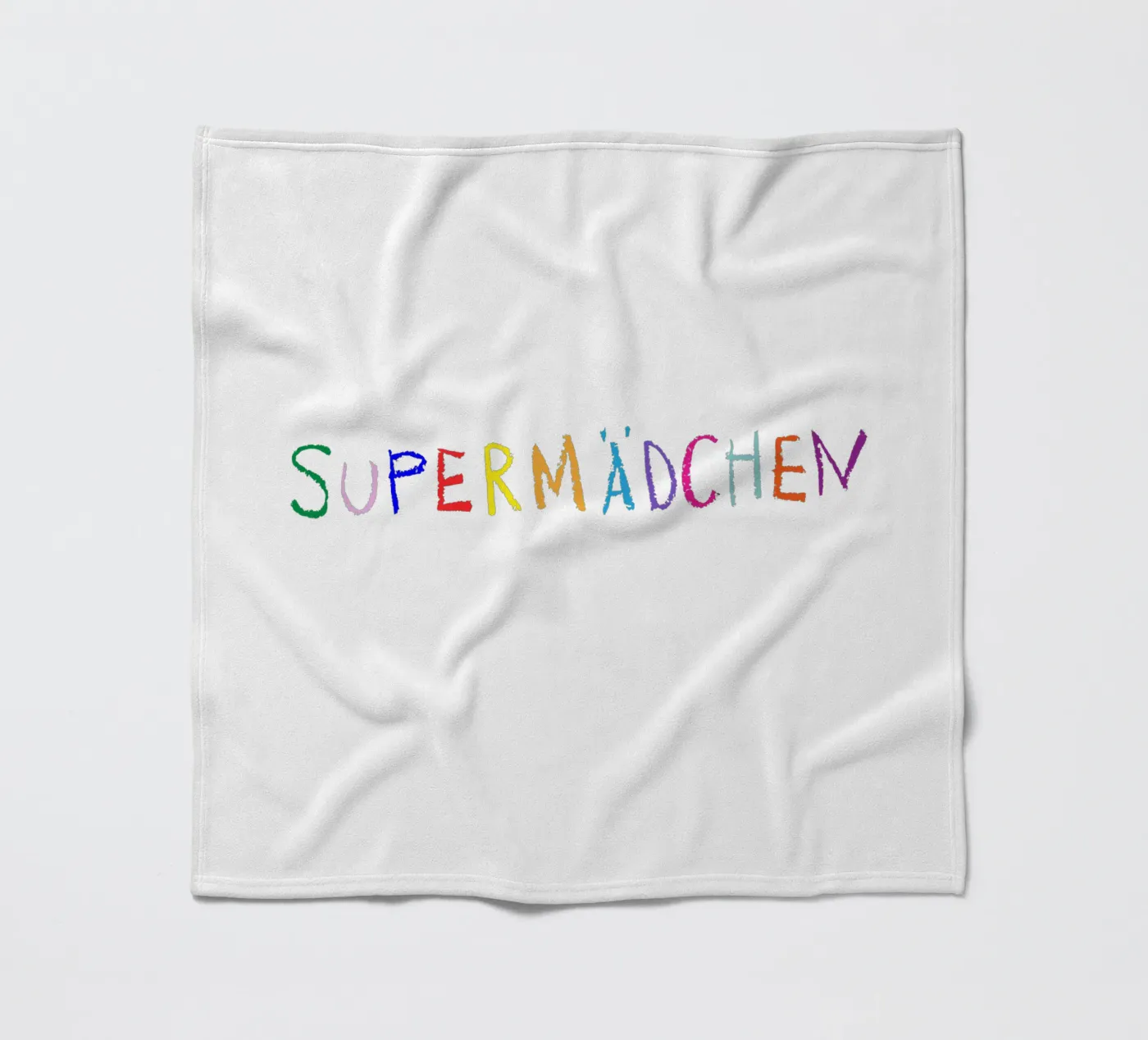 Supermädchen Fleecedecke von Brushmeetspaper
