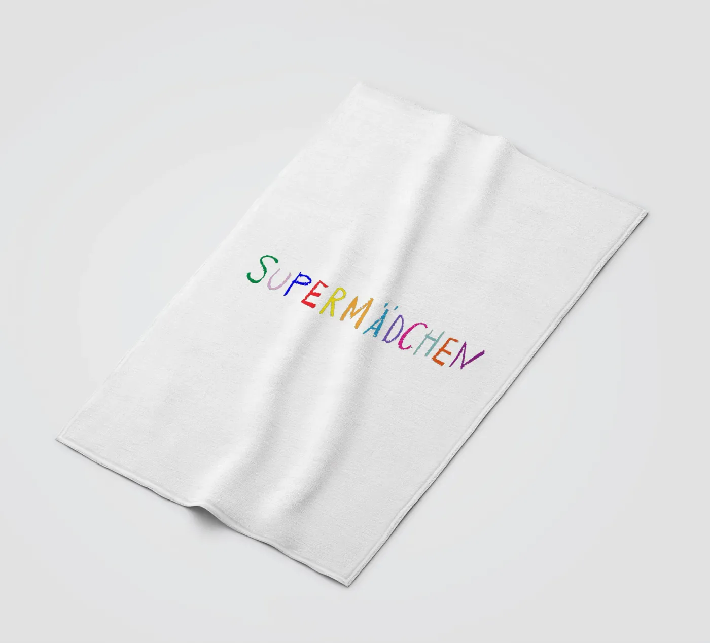 Supermädchen Fleecedecke von Brushmeetspaper