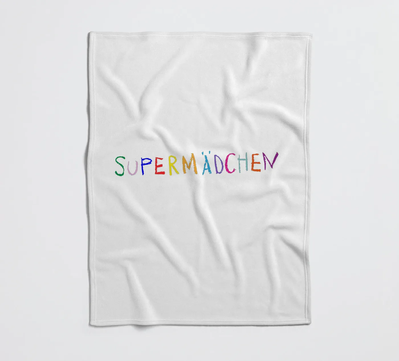 Supermädchen Fleecedecke von Brushmeetspaper