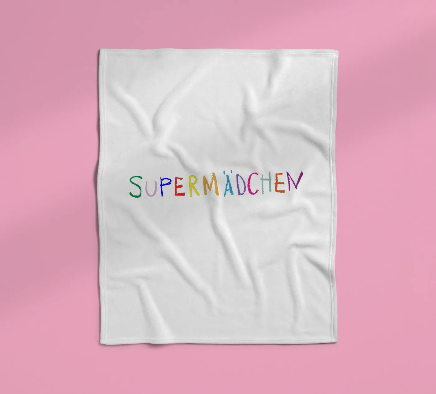 Supermädchen Fleecedecke von Brushmeetspaper